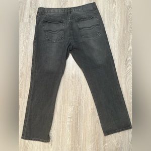 Izod Slim Straight Fit Black Jeans 38x30